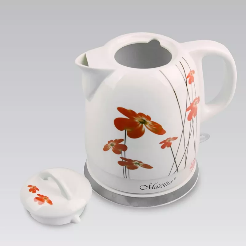 Feel-Maestro MR-066-RED FLOWERS elektrinis virdulys 1,5 L 1200 W Raudona, Balta