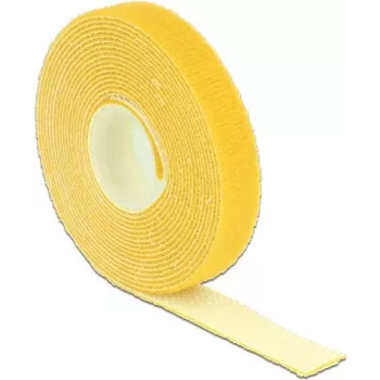 Lipnusis dirželis (velcro) DeLOCK 18734, geltonas, 13 mm x 1 m