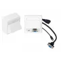 Vivolink WI221192 sieninis lizdas HDMI + VGA + 3,5 mm baltas