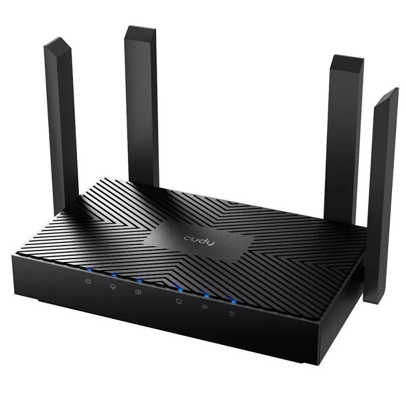 Cudy WR3000 belaidis maršrutizatorius Gigabit Ethernet dviejų juostų (2,4 GHz / 5 GHz) Juodas