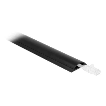 Kabelių kanalas DeLOCK 50 x 12 mm juodas lipnus 1 m
