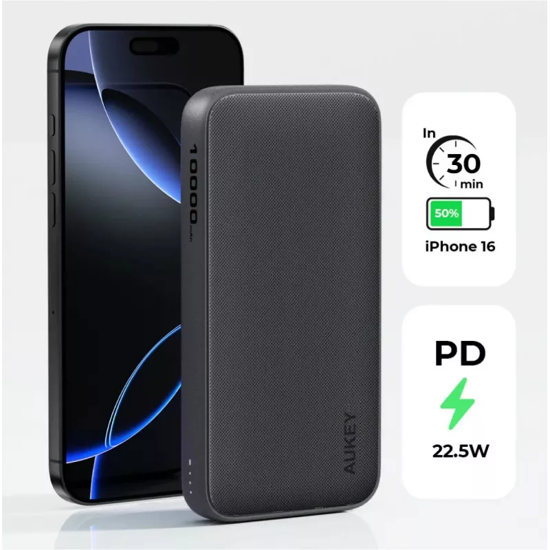 Nešiojamas įkroviklis PowerBank Aukey PB-Y46P 10000mAh