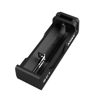 Baterijų įkroviklis XTAR SC1 vieno lizdo USB‑C Li‑ion 18650 elementams, 1 vieta, juodas