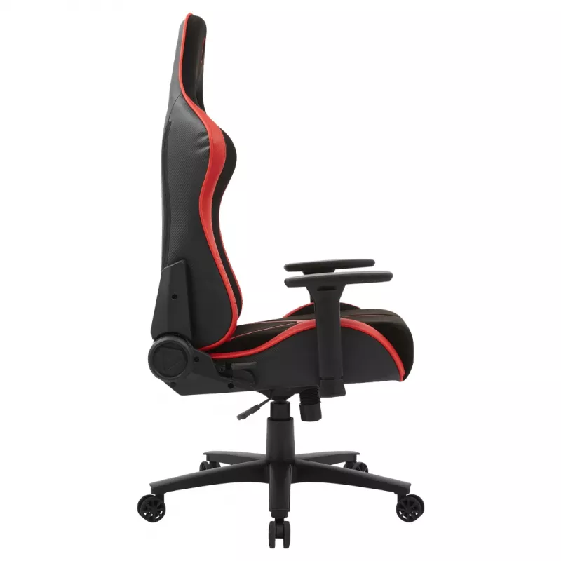 ONEX STC Alcantara L Series biuro/kėdė kompiuterinė, sėdynė su paminkštinimu, atlošas su paminkštinimu, juoda/raudona