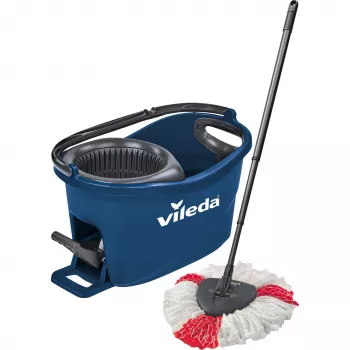 Grindų šluota VILEDA TurEasyWring & Clean Box 167756 su kibirėliu ir gręžtuvu