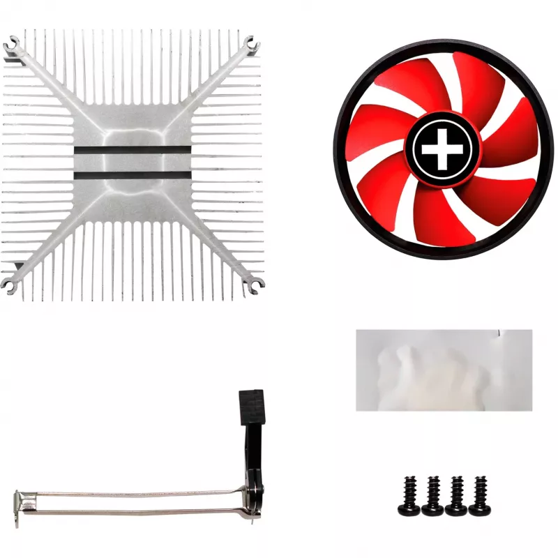 Xilence XC035 A250PWM procesoriaus aušintuvas, 92mm, raudonas, aliuminis, TDP 89W