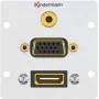Sieninis lizdas HDMI + VGA + 3,5 mm Kindermann 7444000586