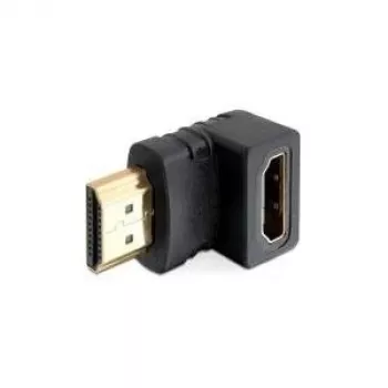 HDMI adapteris vyriškas į moterišką 90° žemyn DeLOCK 65071