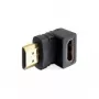 HDMI adapteris vyriškas į moterišką 90° žemyn DeLOCK 65071