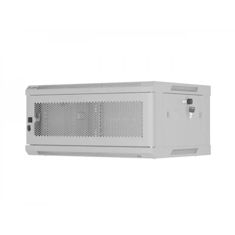 Stovo spinta LANBERG WF01-6404-23S 19 colių 4U pilka su perforuotomis durelėmis