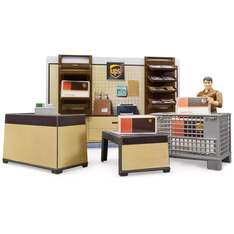 Bruder Set UPS Logistics Center – plastikinis logistikos centro rinkinys