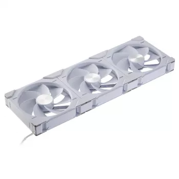 Phanteks D30-140 140 mm baltas PWM korpuso ventiliatorius 3 vnt. rinkinys — 140x30 mm, 250–1800 RPM, FDB