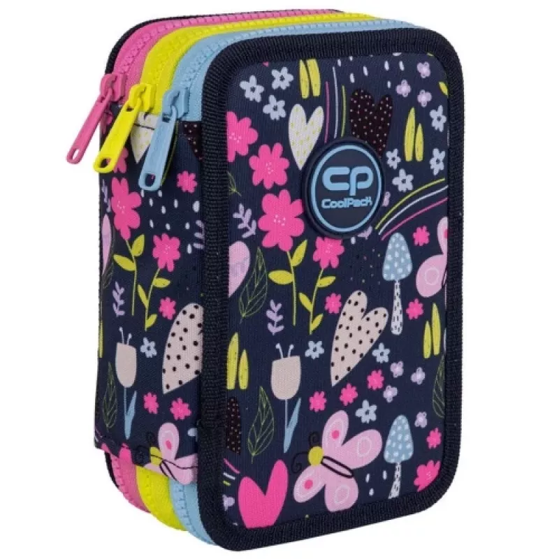 Triple decker pencil case su įranga CoolPack Jumper 3 IN THE GARDEN
