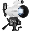 Bresser Optics CLASSIC 70/350 Refraktor 140x juoda, balta