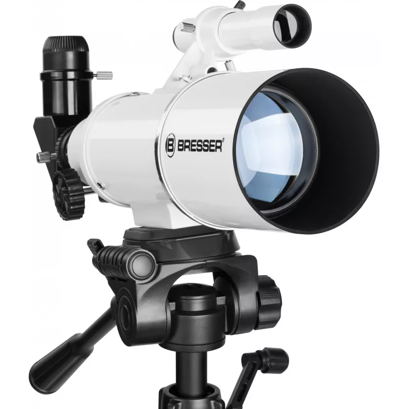 Bresser Optics CLASSIC 70/350 Refraktor 140x juoda, balta