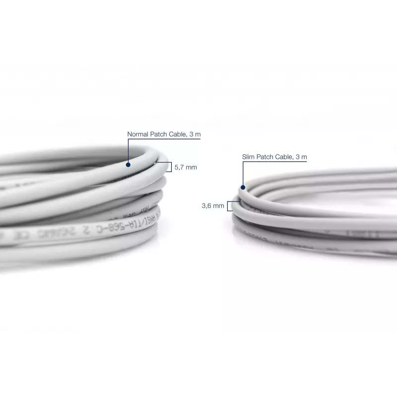 Tinklo kabelis Digitus CAT 6 U/FTP Slim patch cord RJ-45 Cat6 1m pilkas