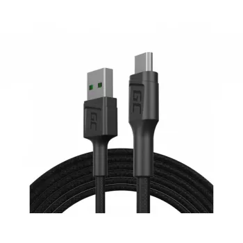 USB 2.0 laidas Green Cell KABGC20 — USB A į Micro-USB B, 1,2 m, juodas