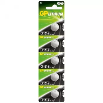 Vienkartinė baterija GP Batteries CR1616, 5 vnt., ličio, 3 V