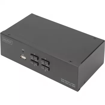 KVM jungiklis Digitus DS-12883 4 prievadai dviejų ekranų 4K HDMI USB