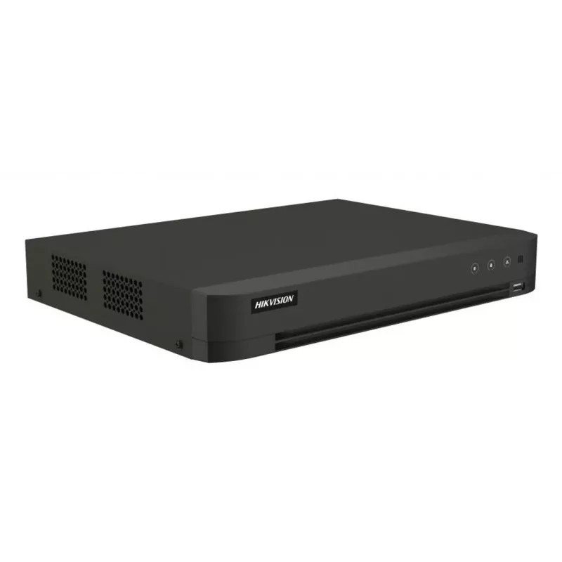DVR Hikvision Pro Series 8 kanalų 5 MP 1U H.265 AcuSense, 8 įėjimai, Gigabit Ethernet, 12 TB HDD, 12 V, 24 W