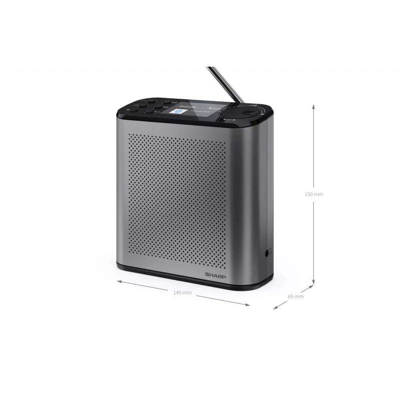 Nešiojamas skaitmeninis radijas Sharp DR-P530 (OSAKA) su USB prievadu, Bluetooth ir FM imtuvu