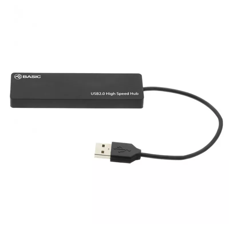 USB šakotuvas Tellur Basic 4 prievadų USB 2.0 – juodas, 4x USB-A