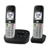 DECT belaidis telefonas Panasonic KX-TGU442 — 2 rageliai, skambučio numerio atpažinimas, 2,1 colio ekranas, juodas/sidabrinis