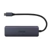 UNITEK uHUB Q4 USB-C 4 prievadų USB 3.2 Gen 1 5000 Mbit/s pilkas