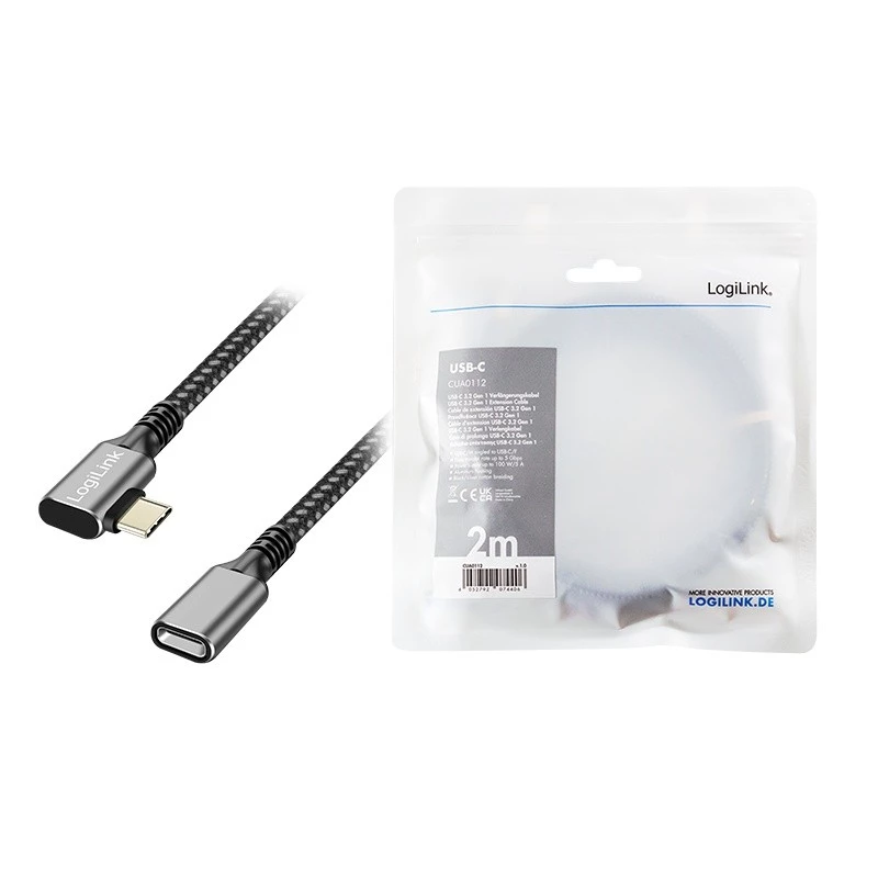 USB 3.2 Gen1 ilginimo laidas USB-C vyriškas / moteriškas, PD, 2 m