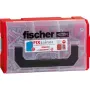 Fischer FIXtainer - DUOPOWER trumpas / ilgas - kaištis - šviesiai pilka / raudona - 210 vnt