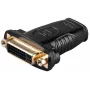 Wentronic Goobay HDMI™ / DVI-I adapteris, HDMI standartinis lizdas (A tipas), juodas - 19 kontaktų HDMI™ lizdas > DVI (24+5) lizdas (68690)