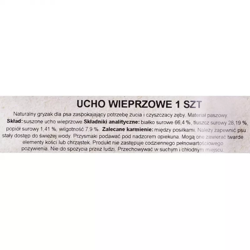 PETMEX kiaulės ausis 40 g — natūralus kramtomas skanėstas šunims dantų priežiūrai