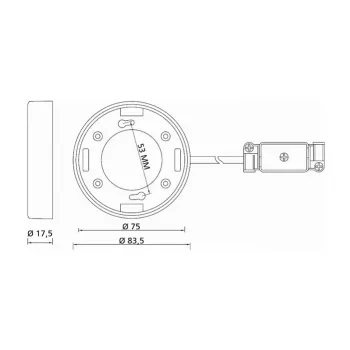 Apšvietimo aksesuaras DELOCK 46019, baltas plastikinis sieninis laikiklis, 83,5×83,5×26,5 mm