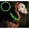 LED antkaklis Anicoll Green šunims ir katėms modelis įkraunamas apšvietimas