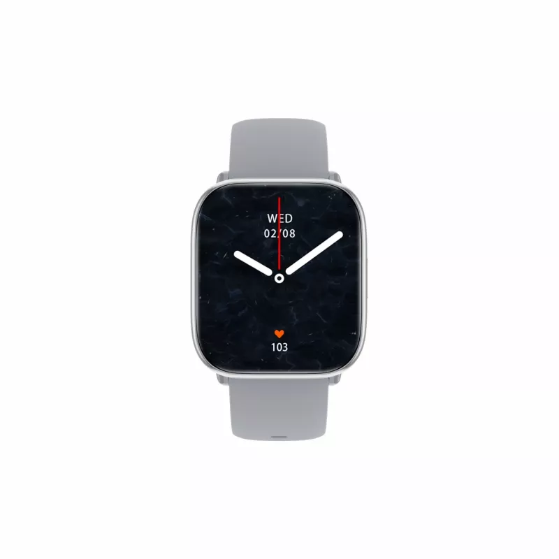 myPhone Watch Pastel išmanusis laikrodis, 4,45 cm (1,75 colio) AMOLED ekranas, 390 x 450 taškų, Bluetooth 5.3, atsparus vandeniui, sidabriškai pilkas