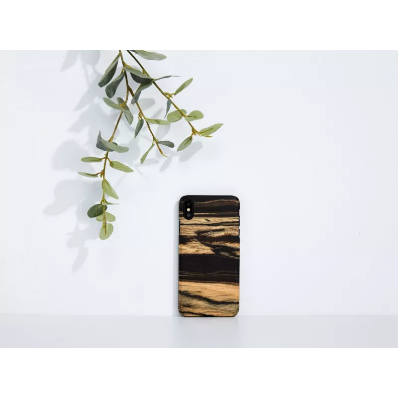 Dėklas iPhone XS Max man and wood — baltas juodmedis