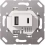 Gira USB maitinimo šaltinis 2f TypA/C įdėklas baltas 234900