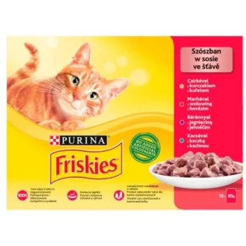 Friskies Mix mėsa – šlapias kačių ėdalas – 12 x 85 g