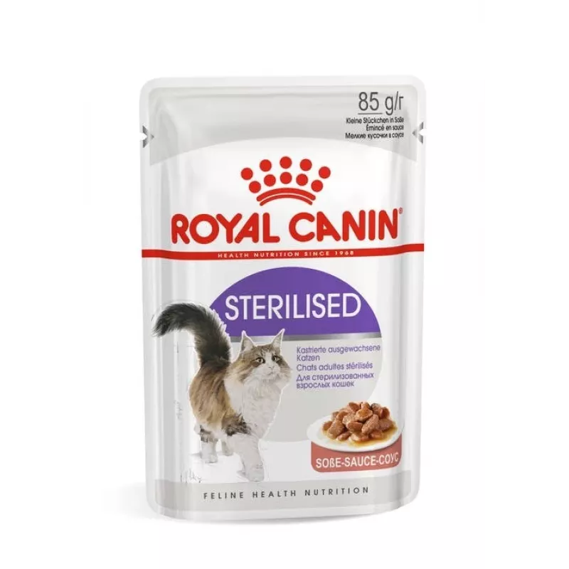 ROYAL CANIN FHN Sterilised padaže - šlapias ėdalas suaugusioms katėms - 12x85g
