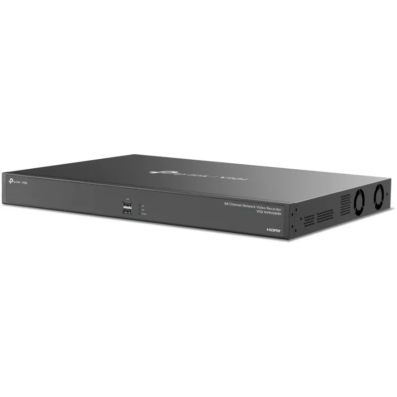 TP-Link VIGI 64 kanalų tinklinis vaizdo registratorius, 64 įėjimai, 4K 3840×2160, 16 kanalų atkūrimas, SATA HDD, iki 64 TB, 2×LAN, USB-A