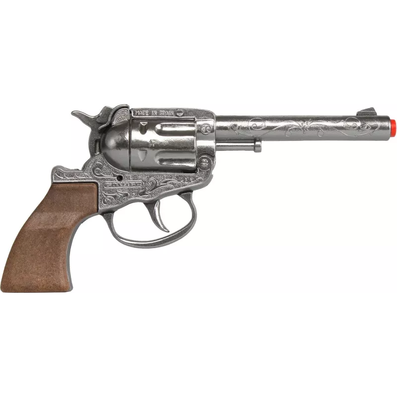Žaislinis metalinis kaubojiškas revolveris Gonher 8 šūvių modelis 239842