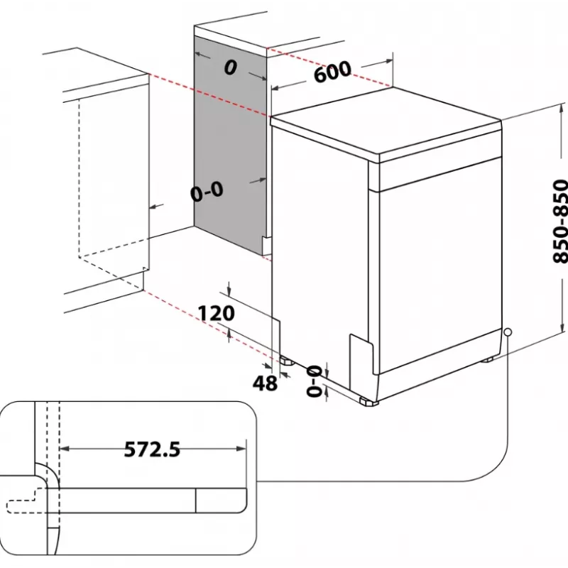 Indesit D2F HD624 AS indaplovė, laisvai pastatoma, 14 komplektų
