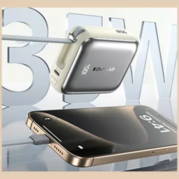 Powerbank Awei AS-181 10000mAh 35W su integruotu kabeliu