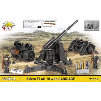 Konstruktorius Cobi 8,8 cm Flak su priekaba — 360 detalių