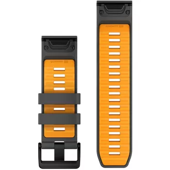 Garmin QuickFit laikrodžio dirželis 26 mm silikonas graphite/Spark Orange (010-13393-05)