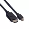 ROLINE vaizdo / garso kabelis Mini DisplayPort (vyriškas) – HDMI (vyriškas) 3 m, ekranuotas, juodas (11.04.5792)