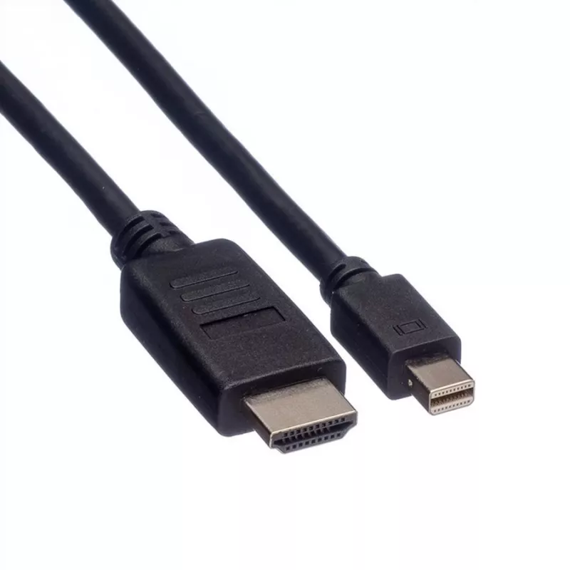 ROLINE vaizdo / garso kabelis Mini DisplayPort (vyriškas) – HDMI (vyriškas) 3 m, ekranuotas, juodas (11.04.5792)