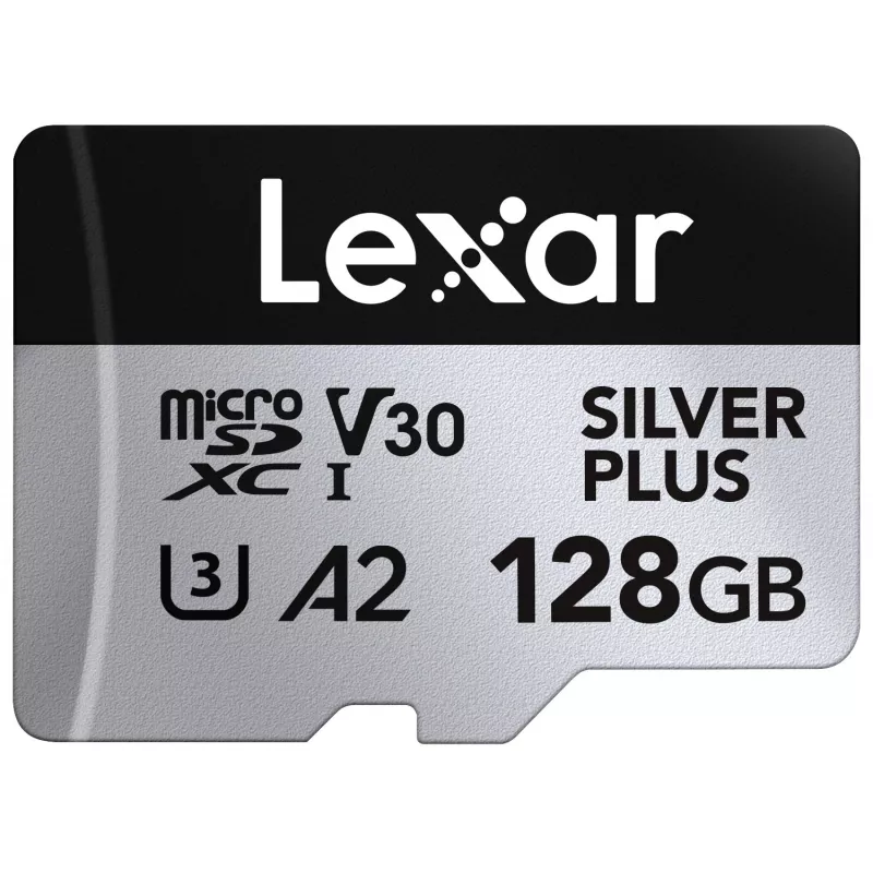 „Lexar 128GB UHS-I MicroSDXC Professional SILVER PLUS“ – atminties kortelė