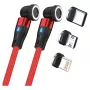 USB laidas RealPower MagneticCharge2 1m Raudonas Greitas Įkrovimas Duomenų Perdavimas