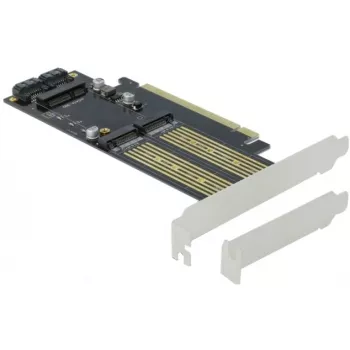 DeLOCK - Speicher-Controller - mSATA, M.2 - M.2 Card / mSATA Low-Profile - SATA 6Gb/s, PCIe 4,0 x16 (90486)